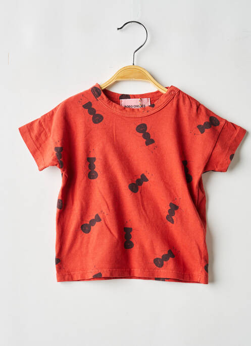 T-shirt stretch manches courtes orange BOBO CHOSES garcon