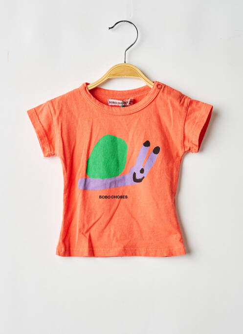 T-shirt stretch manches courtes orange BOBO CHOSES garcon