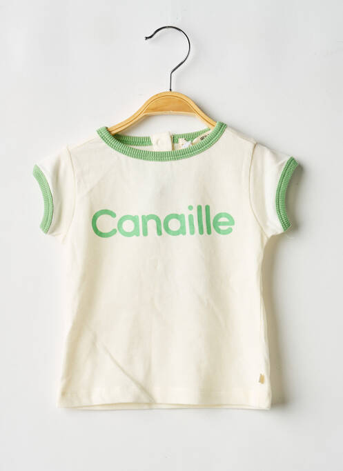 T-shirt fermeture pressionnée manches courtes vert LES PETITES CHOSES garcon