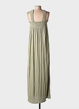 Robe longue sans manche sans manche vert KAFFE femme