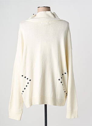 Pull coupe droite manches longues blanc FREEMAN T.PORTER femme