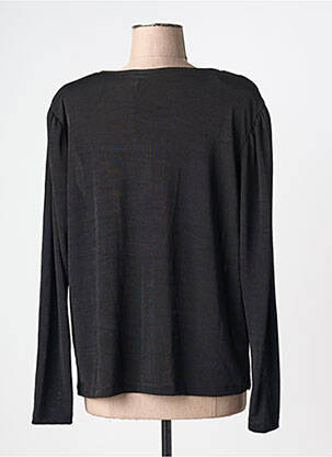 Top tissage crêpe manches longues noir KAFFE femme
