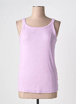Débardeur stretch sans manche violet KAFFE femme