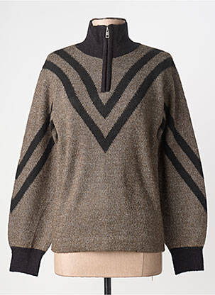 Sweat-shirt stretch manches longues gris KAFFE femme