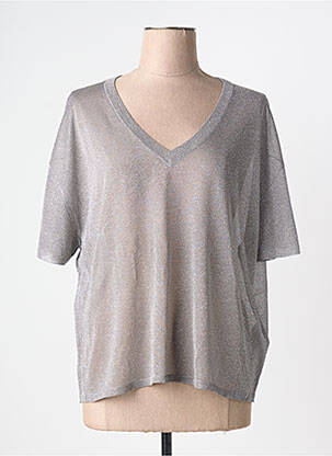 Top manches courtes manches courtes gris KAFFE femme