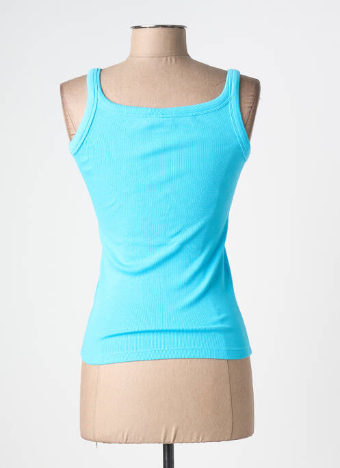 Débardeur stretch sans manche bleu KAFFE femme