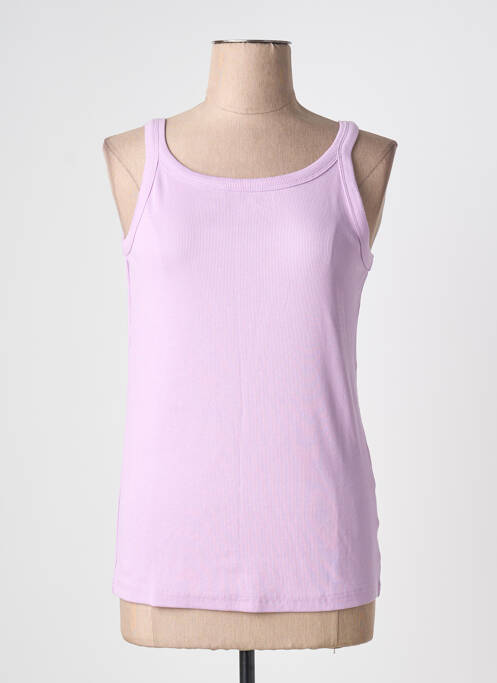 Débardeur stretch sans manche violet KAFFE femme