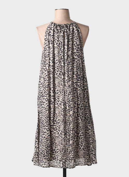 Robe mi-longue sans manche sans manche gris KAFFE femme