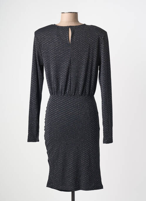 Robe mi-longue manches longues manches longues noir KAFFE femme