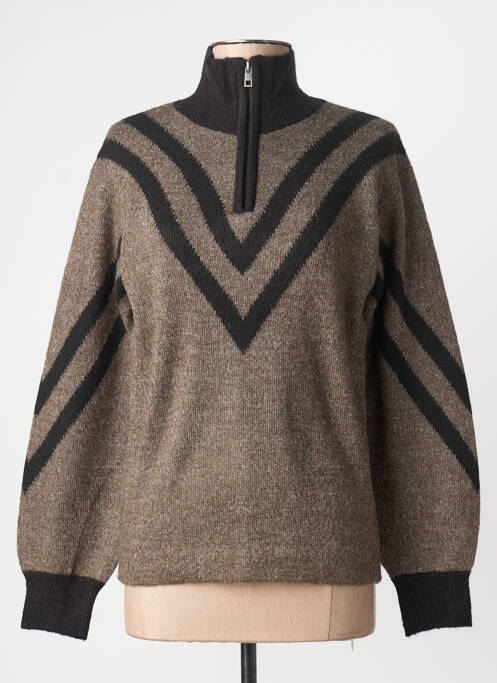 Sweat-shirt stretch manches longues gris KAFFE femme