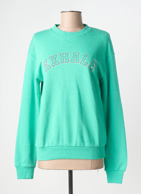 Sweat-shirt sérigraphie floquée manches longues vert KAFFE femme