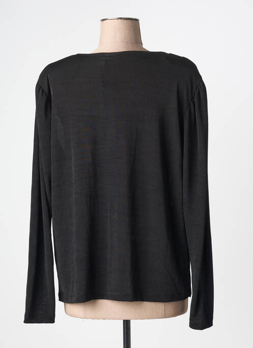 Top coupe fluide manches longues noir KAFFE femme