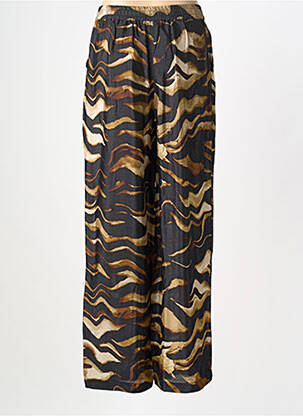 Pantalon droit taille élastique noir KAFFE femme
