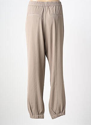 Pantalon droit taille élastique beige KAFFE femme