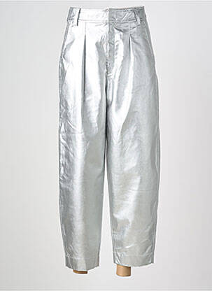 Pantalon 7/8 fermeture zippée sous rabat avec crochet argent IN WEAR femme