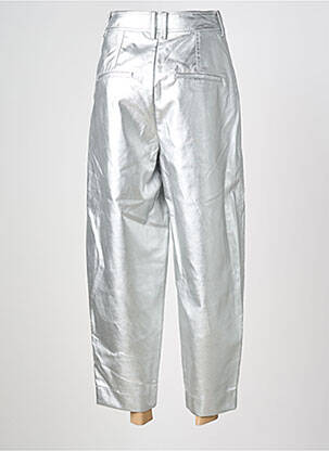 Pantalon 7/8 fermeture zippée sous rabat avec crochet argent IN WEAR femme