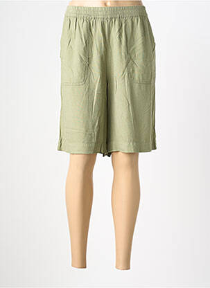 Bermuda taille élastique vert KAFFE femme