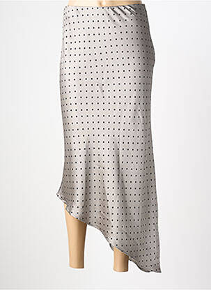 Jupe longue imprimé fantaisie gris KAFFE femme