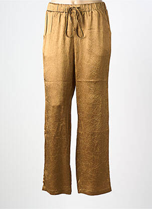 Pantalon droit taille élastique or SEE U SOON femme