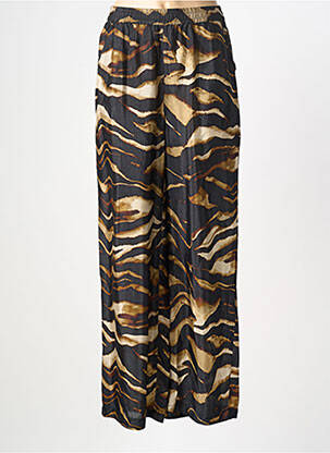 Pantalon droit taille élastique noir KAFFE femme