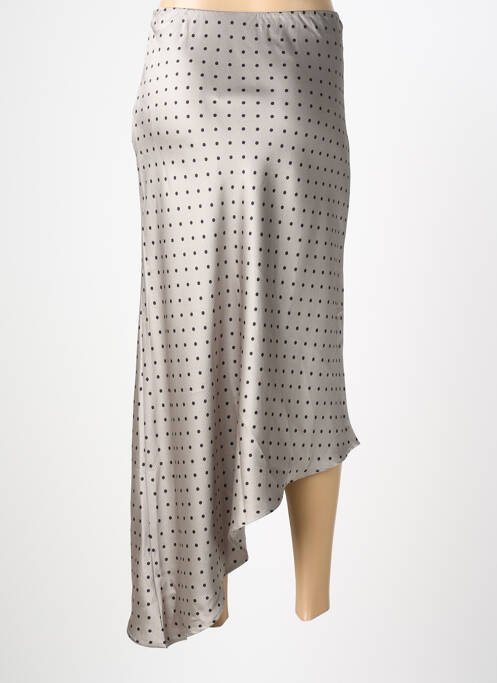 Jupe longue imprimé fantaisie gris KAFFE femme