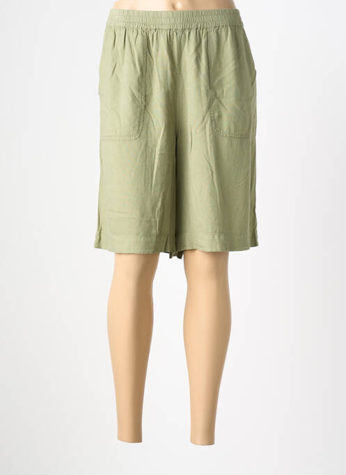 Bermuda taille élastique vert KAFFE femme