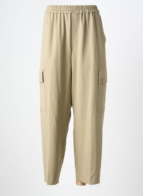 Pantalon cargo taille élastique beige IN WEAR femme