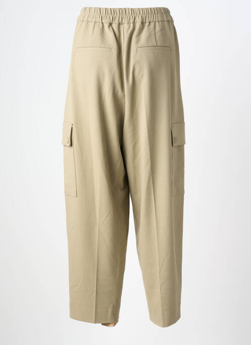 Pantalon cargo taille élastique beige IN WEAR femme