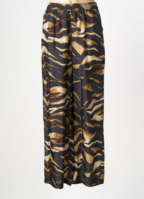 Pantalon droit taille élastique noir KAFFE femme