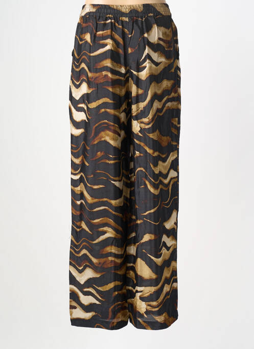 Pantalon droit taille élastique noir KAFFE femme