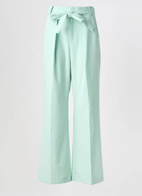 Pantalon droit fermeture zippée sous rabat boutonné vert IN WEAR femme