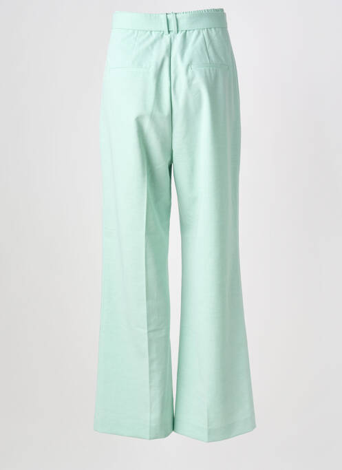 Pantalon droit fermeture zippée sous rabat boutonné vert IN WEAR femme