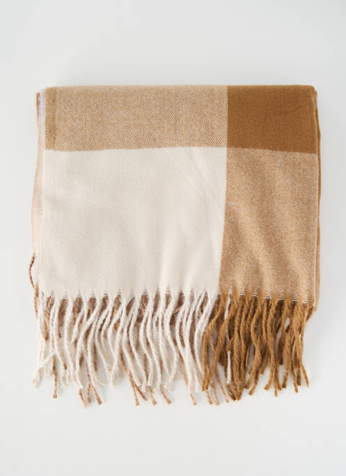 Echarpe maille fine marron KAFFE femme