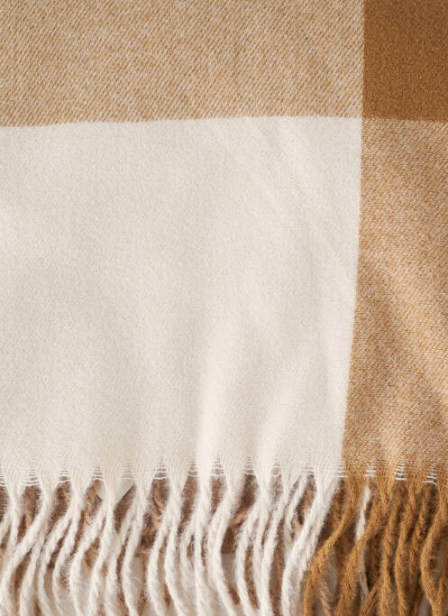 Echarpe maille fine marron KAFFE femme