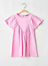 Robe courte manches courtes manches courtes rose QUAPI fille