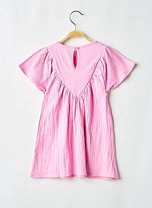 Robe courte manches courtes manches courtes rose QUAPI fille