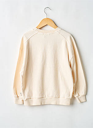 Sweat-shirt manches longues manches longues beige TOCOTO VINTAGE fille