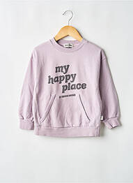 Sweat-shirt manches longues manches longues violet TOCOTO VINTAGE fille