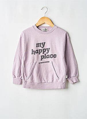 Sweat-shirt manches longues manches longues violet TOCOTO VINTAGE fille