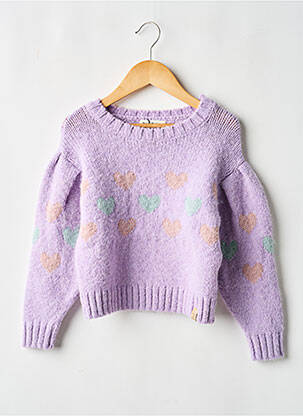 Pull manches longues manches longues violet TOCOTO VINTAGE fille