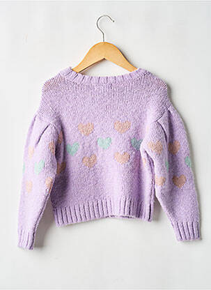 Pull manches longues manches longues violet TOCOTO VINTAGE fille