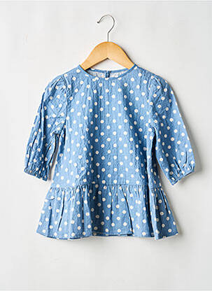 Robe courte manches longues manches longues bleu KONGES SLOJD fille