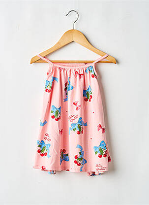 Robe courte imprimé fantaisie sans manche rose KONGES SLOJD fille