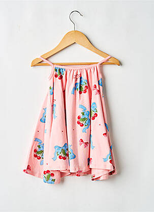 Robe courte imprimé fantaisie sans manche rose KONGES SLOJD fille