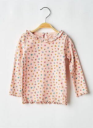T-shirt coupe droite manches longues rose KONGES SLOJD fille