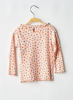 T-shirt coupe droite manches longues rose KONGES SLOJD fille