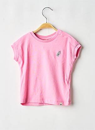 T-shirt stretch manches courtes rose THE NEW CHAPTER fille