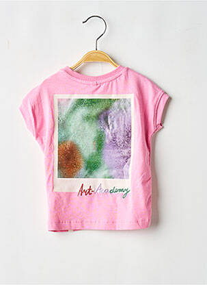 T-shirt stretch manches courtes rose THE NEW CHAPTER fille