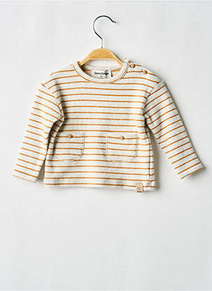 Pull coupe droite manches longues beige TOCOTO VINTAGE garçon