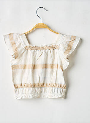 Top imprimé fantaisie sans manche beige MAYORAL fille